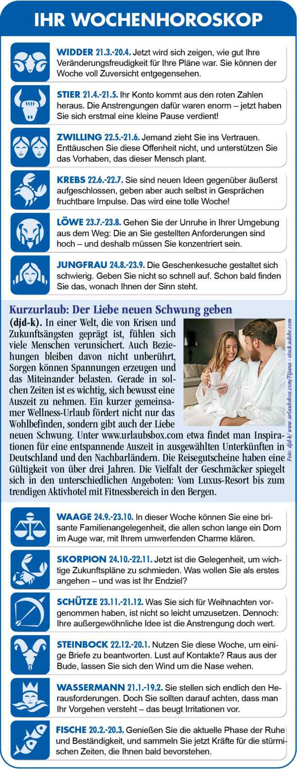 Horoskop Woche 48 2025 by ReiseTravel.eu