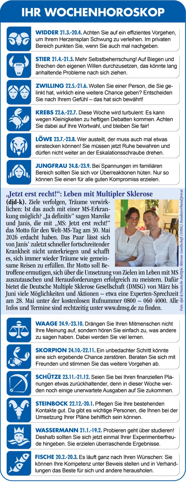 Horoskop Woche 21 2026 by ReiseTravel.eu