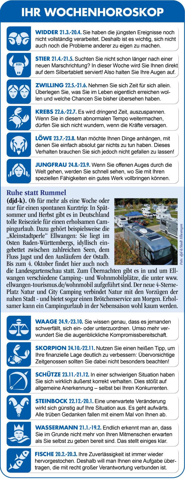 Horoskop Woche 35 2026 by ReiseTravel.eu