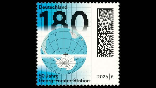 Briefmarke Forschungsstation Georg Forster Antarktis 