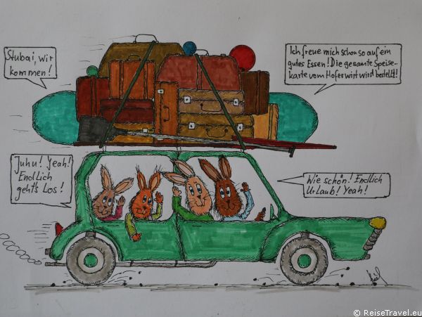 Grenze Kaef Comics Familie Hase im Stubaital by ReiseTravel.eu 