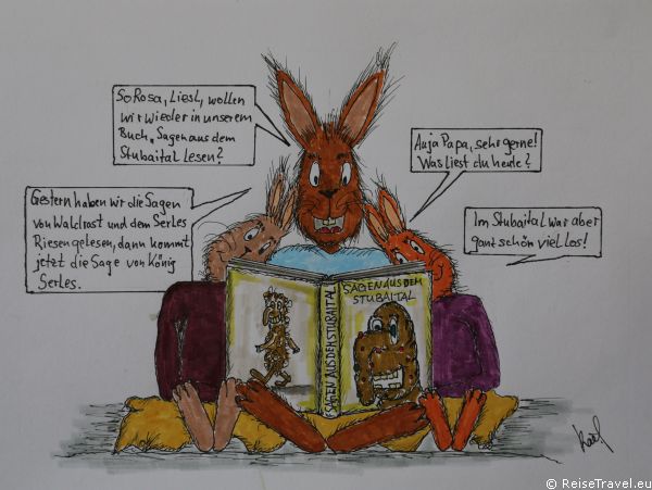 Kaef Comics Familie Hase im Stubaital by ReiseTravel.eu