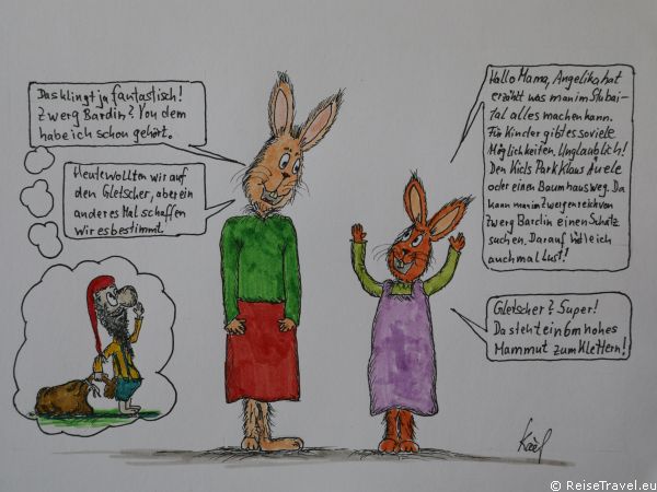 Kaef Comics Familie Hase im Stubaital by ReiseTravel.eu