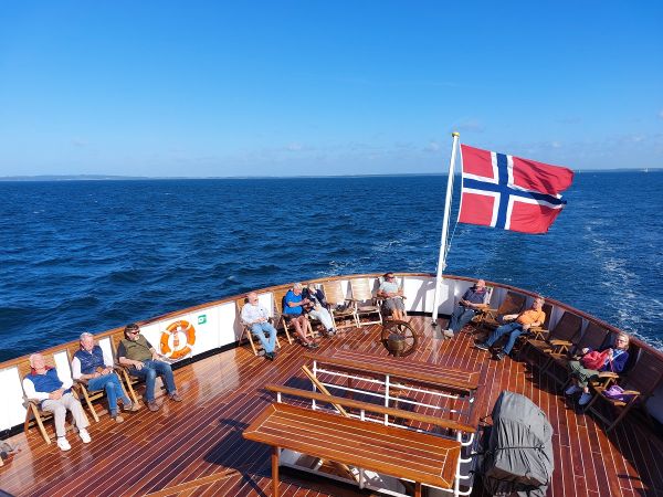 Relaxen an Deck der MS Nordstjernen 