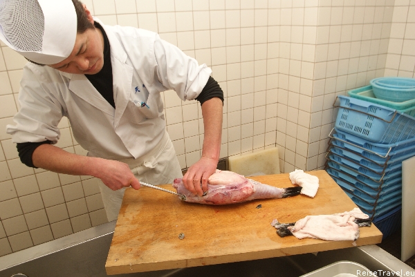 Zubereitung Kugelfisch Fugu Japan